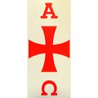 Adhesive for Easter Paschal Candle: Alpha, omega and Cross