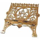 Gothic table lectern with JHS in relief