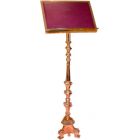 Standing lectern in gold-plated metal