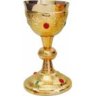 Goblet with gold bath and embedded stones
