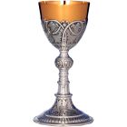 Silver goblet with gold top