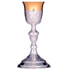 Silver goblet with simple carving