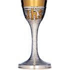 Silver chalice with gold JHS