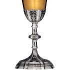 Silver goblet with chiselled foot, knot and cup