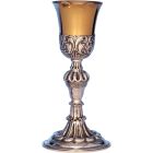 Silver goblet with wavy embossed moldings