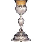 Silver chalice with chiselled circular base