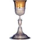 Chalice of sterling silver with golden cup