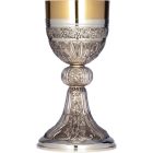 Silver chalice with circular foot