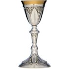 Eucharistic silver chalice with sober ornamentation