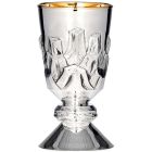 Chalice in sterling silver with reliefs on the cup