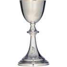 Smooth silver chalice with sober chiselling