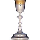 Plain silver chalice with gold top