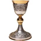 Metal chalice decorated with JHS