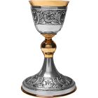 Metal chalice decorated with JHS