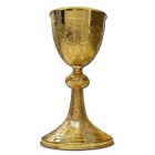 Embossed silver chalice with gold plating