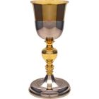 Silver and gold chalice with circular base