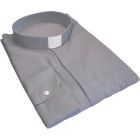 Light gray shirt clergyman shirt | Long sleeve