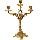 Bronze candlestick for three candles