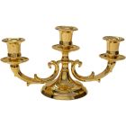 Golden candlestick for three candles