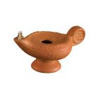 Terracotta color ceramic candle holder for liquid wax