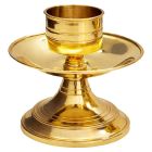 Simple finish bronze table candlestick