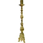 Candlestick standing in bronze with triangular base