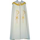 Pluvial cape with Cross embroidered in white gold thread