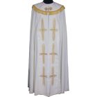 Pluvial cap of polyester in the four liturgical colors white