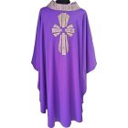 Wool chasuble with purple silk cross