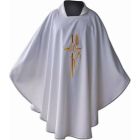 Embroidered chasuble | 75% polyester and 25% white wool