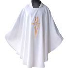 Embroidered chasuble | 75% polyester and 25% white wool