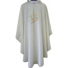 Chasuble with plain stole beige