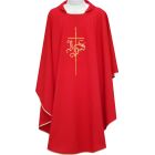 Chasuble with plain stole red