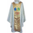 Beige chasuble with gold stolon for Christmas