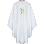 Polyester chasuble with white Alpha and Omega embroidery