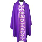 Chasuble with stolon with purple gold decoration