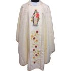 Embroidered Marian chasubles | Our Lady of Mt. Carmel feast beige