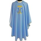 Marian chasuble with embroidered insignia and crown