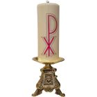 Altar candlestick with paraffin candle 8 cm.