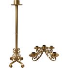 Golden Advent candlestick | Advent wreath and candle holder