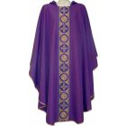 Chasuble in polyester with central stolon purple