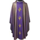 Chasuble in four colors | embroidery cross purple