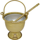 Golden color Holy Water vessel with aspergillum