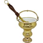 Golden color Holy Water vessel with aspergillum