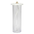 Plastic container for paraffin candle - 17 cm.