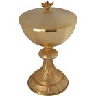 Religious ciborium in golden metal