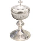 Alpaca ciborium with liturgical engravings