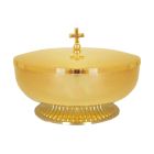 Ciborium paten with base and lid | 14cm golden color