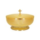 Ciborium paten with base and lid | 12cm golden color