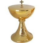 Sacred ciborium of golden metal